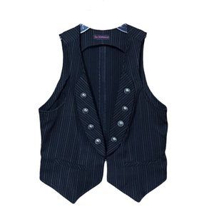 Joe Benbasset Women Fashion Vest, Silver Button Embellishments, Hook and Eye